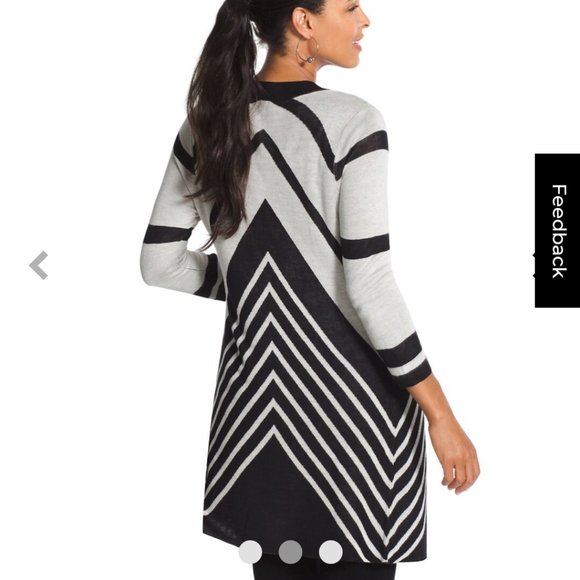 Chico's Sweaters - Chico's travelers collection chevron open cardigan